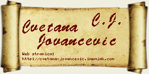 Cvetana Jovančević vizit kartica